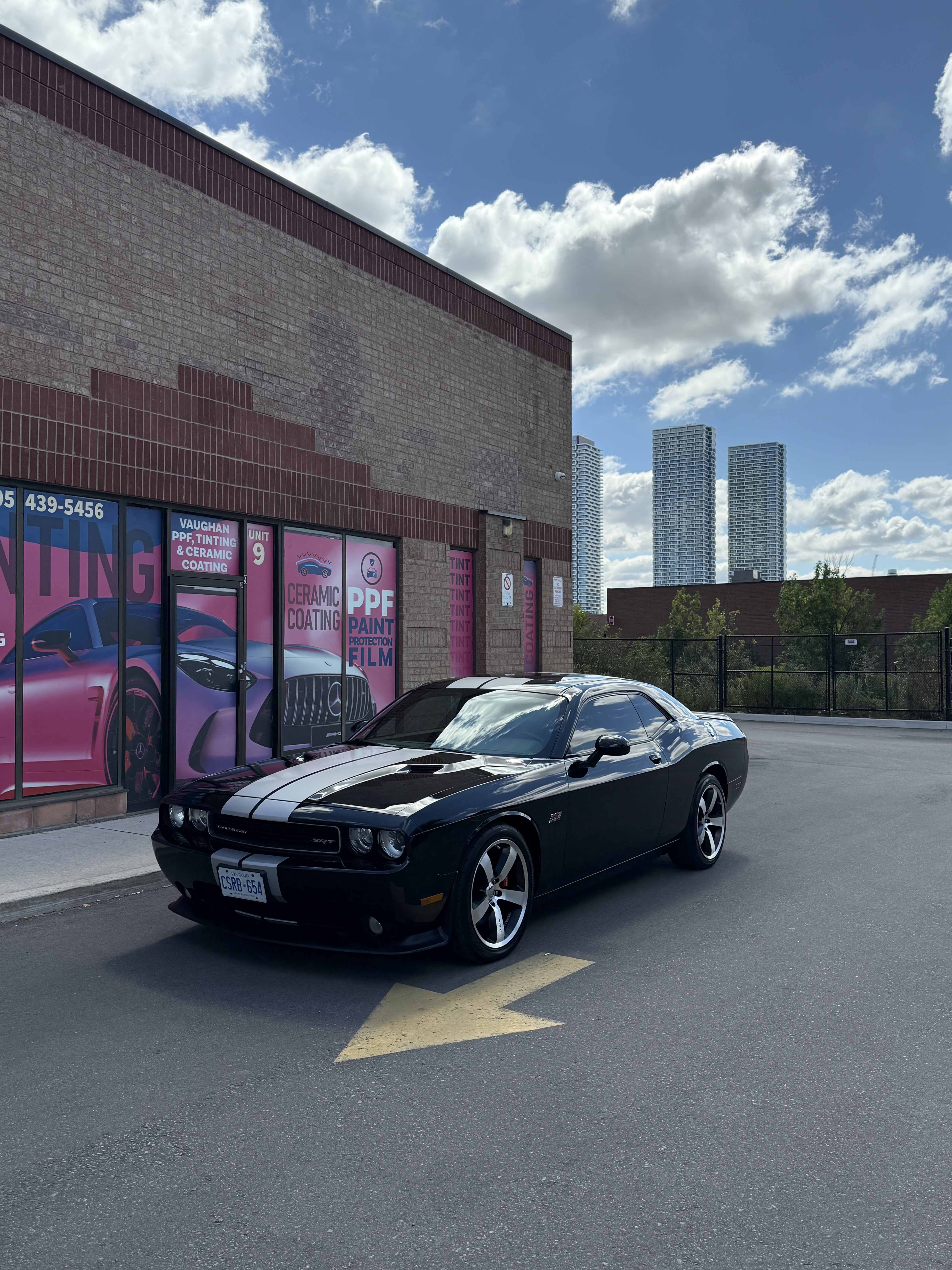 Ceramic coating application on car paint surface